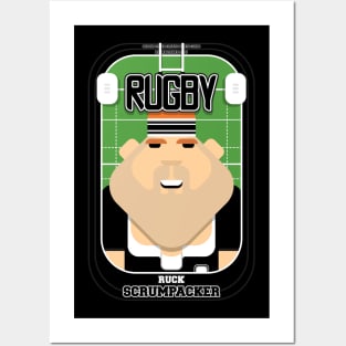 Rugby Black - Ruck Scrumpacker - Josh version Posters and Art